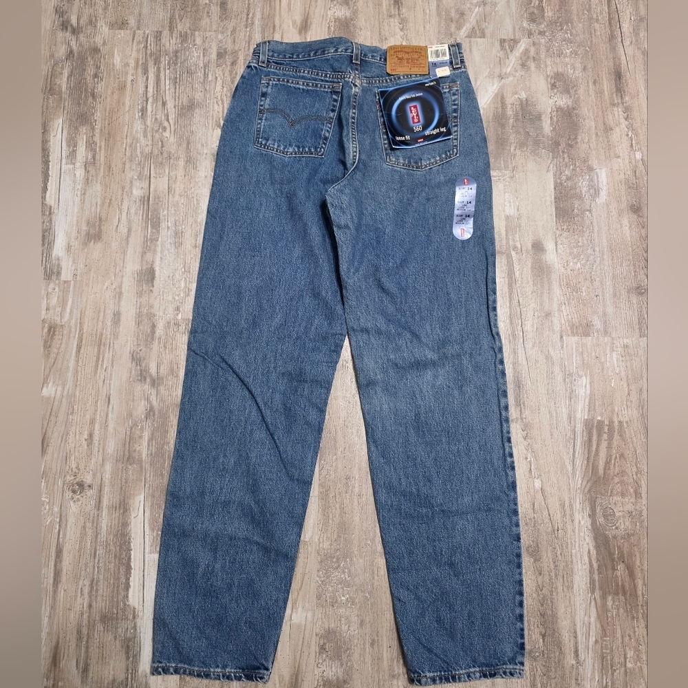 NWT Levis 560 Vintage Size 14 Long Loose Fit Regular Cut Straight Leg Mom Jeans